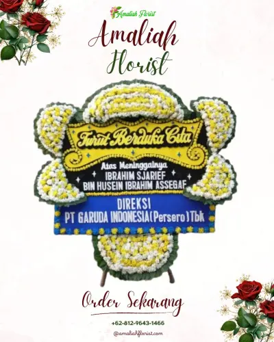 Papan Bunga Duka di Aryaduta Makassar